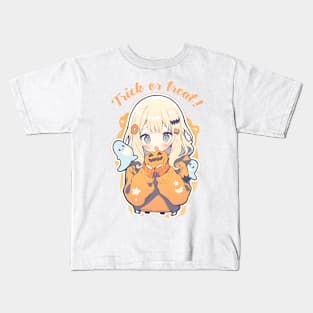 Kawaii Anime Halloween Kids T-Shirt